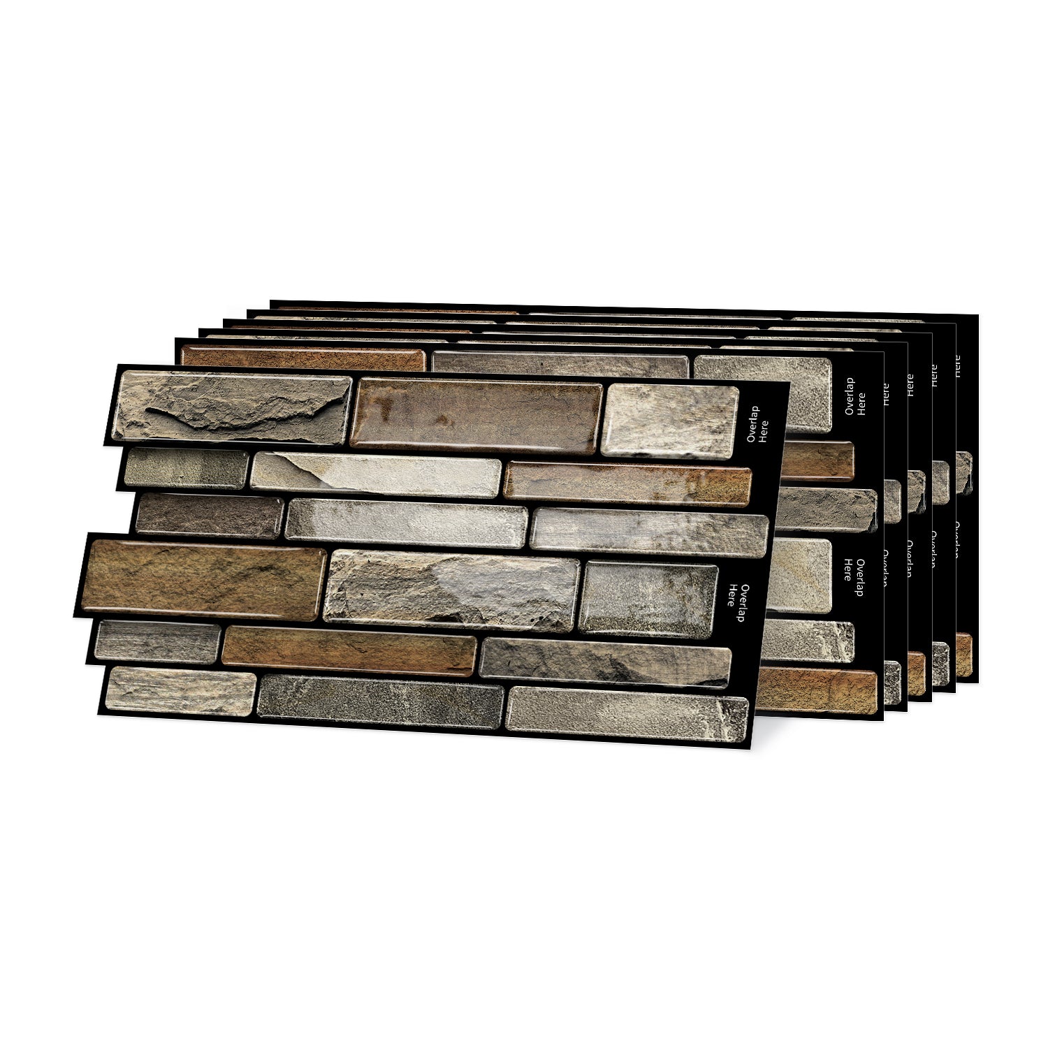 Rustic Sandstone Faux Stone Gel Tiles - 3D Peel and Stick Splashback
