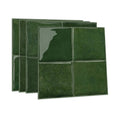 Vintage Green Square Grid Mosaic Tiles - 3D Gel Peel and Stick Splashback