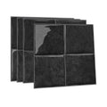 Midnight Black Square Grid Mosaic Tiles - 3D Gel Peel and Stick Splashback