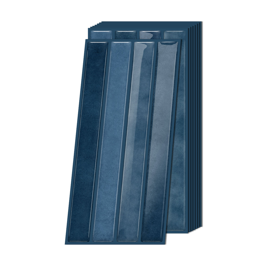 Vertical Kit Kat Tiles - Navy Blue - Trending 3D Gel Splashback