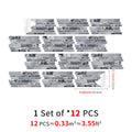 Linear Mosaic Tile Stickers - Silver Gray - High Gloss Crystal Film
