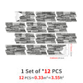 Linear Mosaic Tile Stickers - Dark Gray - High Gloss Crystal Film
