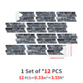 Linear Mosaic Tile Stickers - Slate Grey - High Gloss Crystal Film