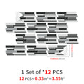 Linear Mosaic Tile Stickers - Gray Black - High Gloss Crystal Film