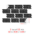 Linear Mosaic Tile Stickers - Black marble - High Gloss Crystal Film