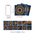 Vintage Patterned 3D Foam Tiles - Midnight Compass - Soft Embossed Wall Panels