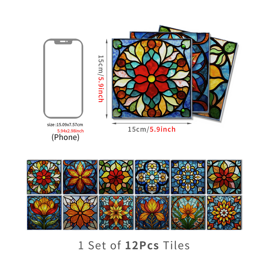 Vintage Patterned 3D Foam Tiles - Cathedral Bloom - Soft Embossed Wall Panels