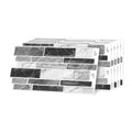 Monochrome Marble 3D Gel Mosaic Tiles - Heat Resistant Stick on Splashback