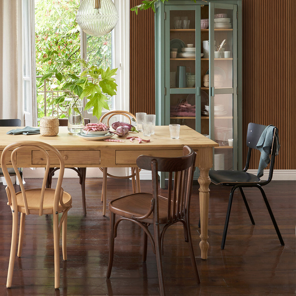 Sticky Back Plastic Vinyl Wrap - Antique Teak - For Furniture & Kitchen Cupboards