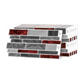 Burgundy Red Marble 3D Gel Mosaic Tiles - Heat Resistant Stick on Splashback