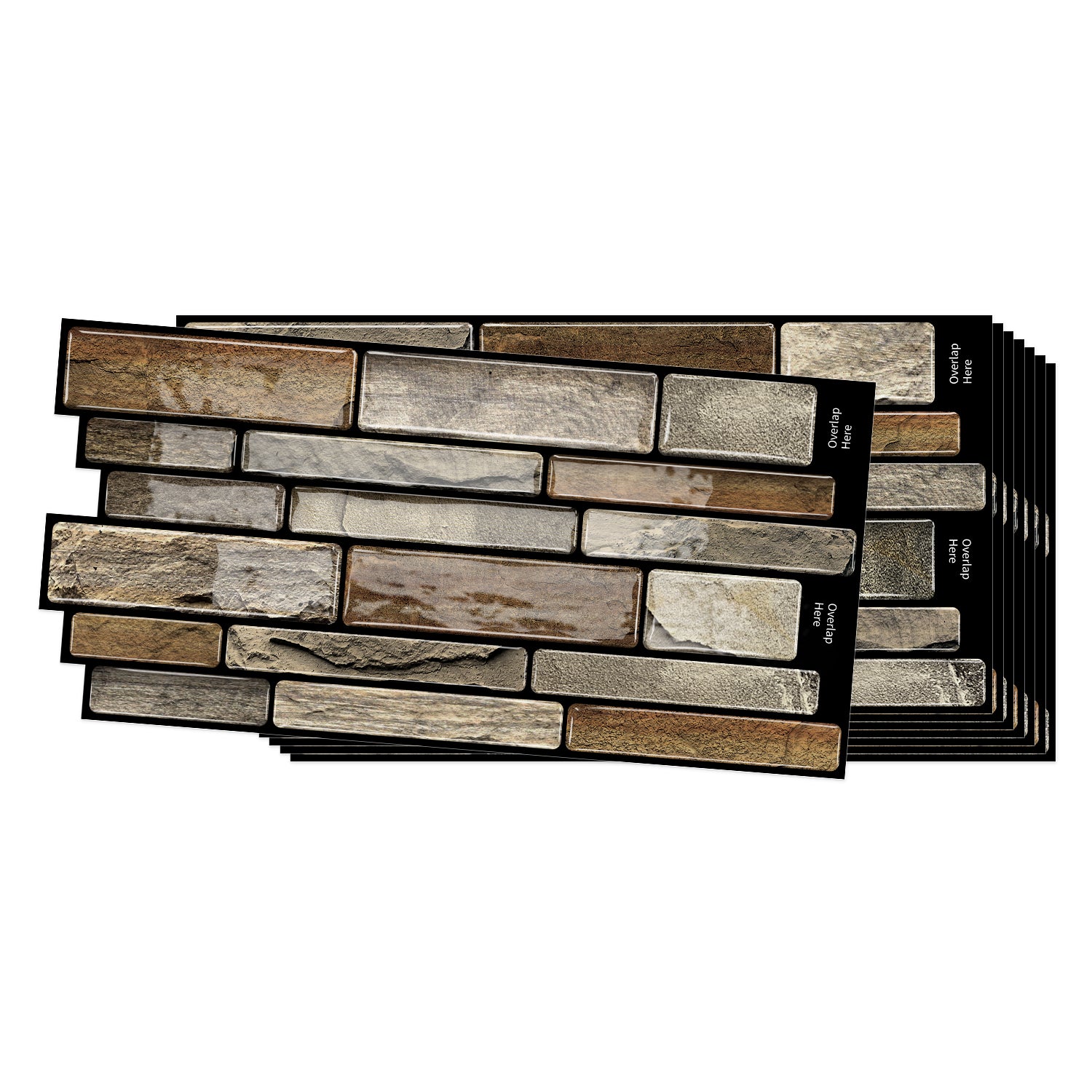 Rustic Sandstone Faux Stone Gel Tiles - 3D Peel and Stick Splashback