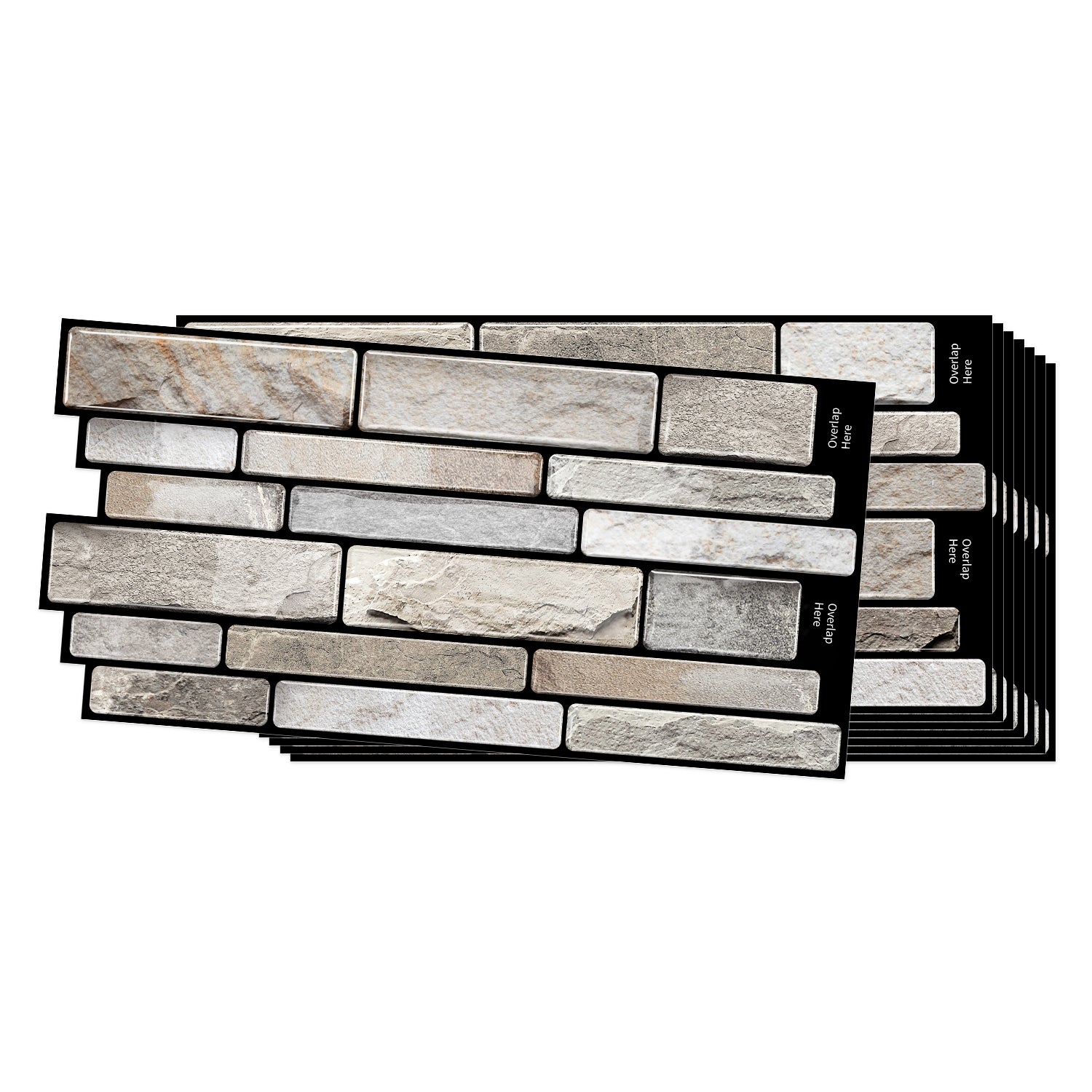 Natural Limestone Faux Stone Gel Tiles - 3D Peel and Stick Splashback