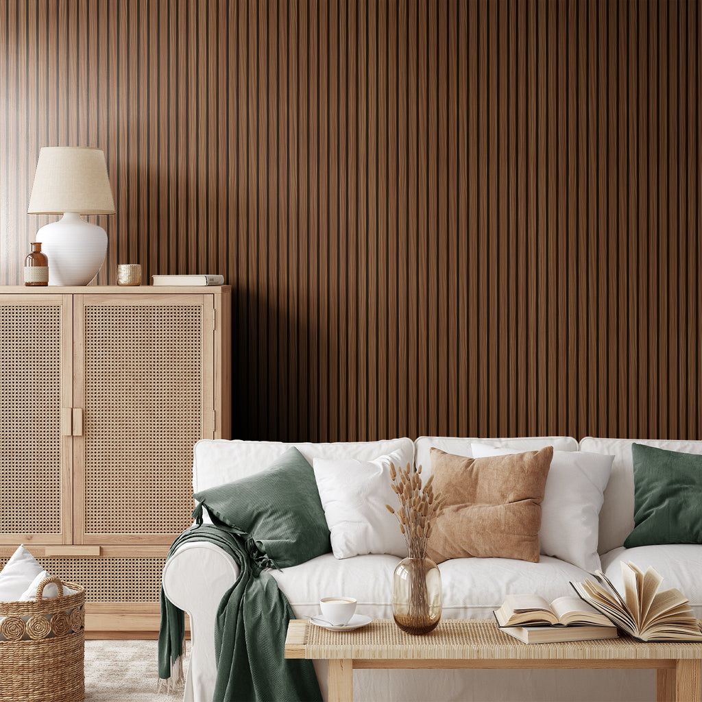 Sticky Back Plastic Vinyl Wrap - Antique Teak - For Furniture & Kitchen Cupboards