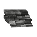 Linear Mosaic Tile Stickers - Charcoal Black - High Gloss Crystal Film