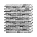 Linear Strip Mosaic Tiles - Gray & Black Mix - 3D Textured Gel Stickers for Bathroom