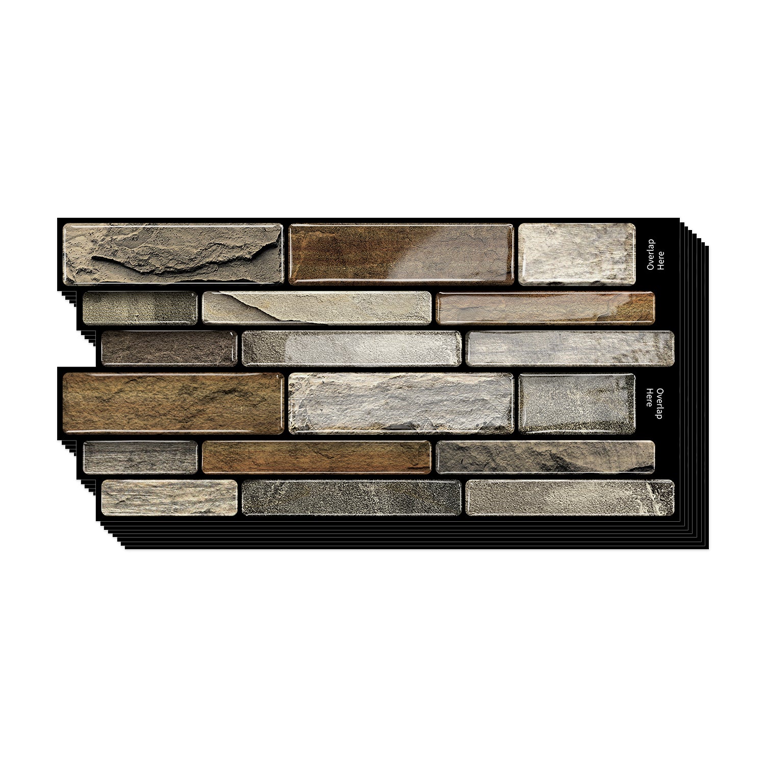 Rustic Sandstone Faux Stone Gel Tiles - 3D Peel and Stick Splashback