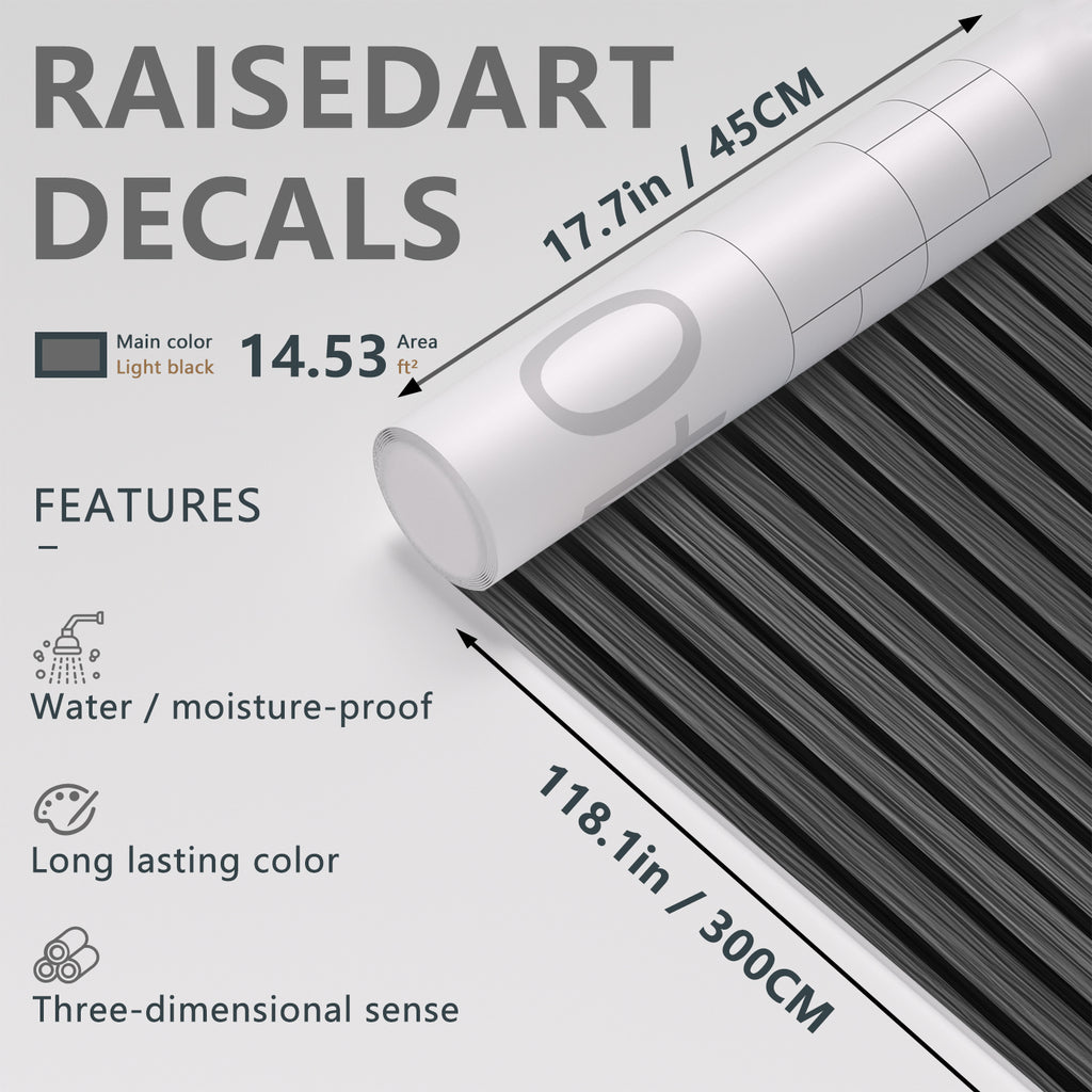 Sticky Back Plastic Vinyl Wrap - Ebony Slat - For Furniture & Kitchen Cupboards