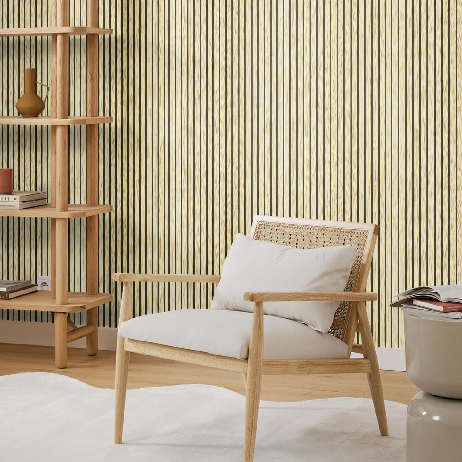 Sticky Back Plastic Vinyl Wrap - Blonde Birch - For Furniture & Kitchen Cupboards