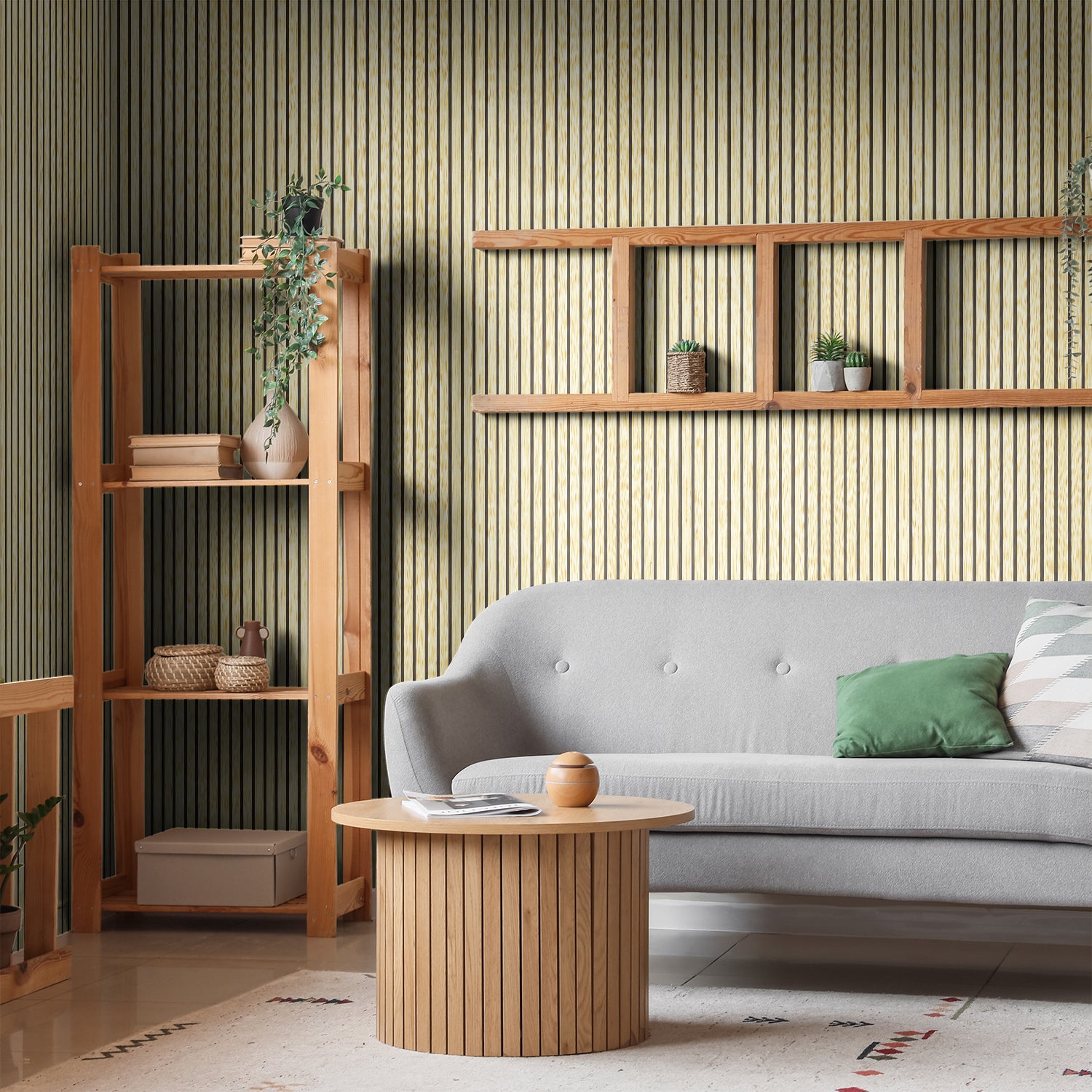 Sticky Back Plastic Vinyl Wrap - Blonde Birch - For Furniture & Kitchen Cupboards