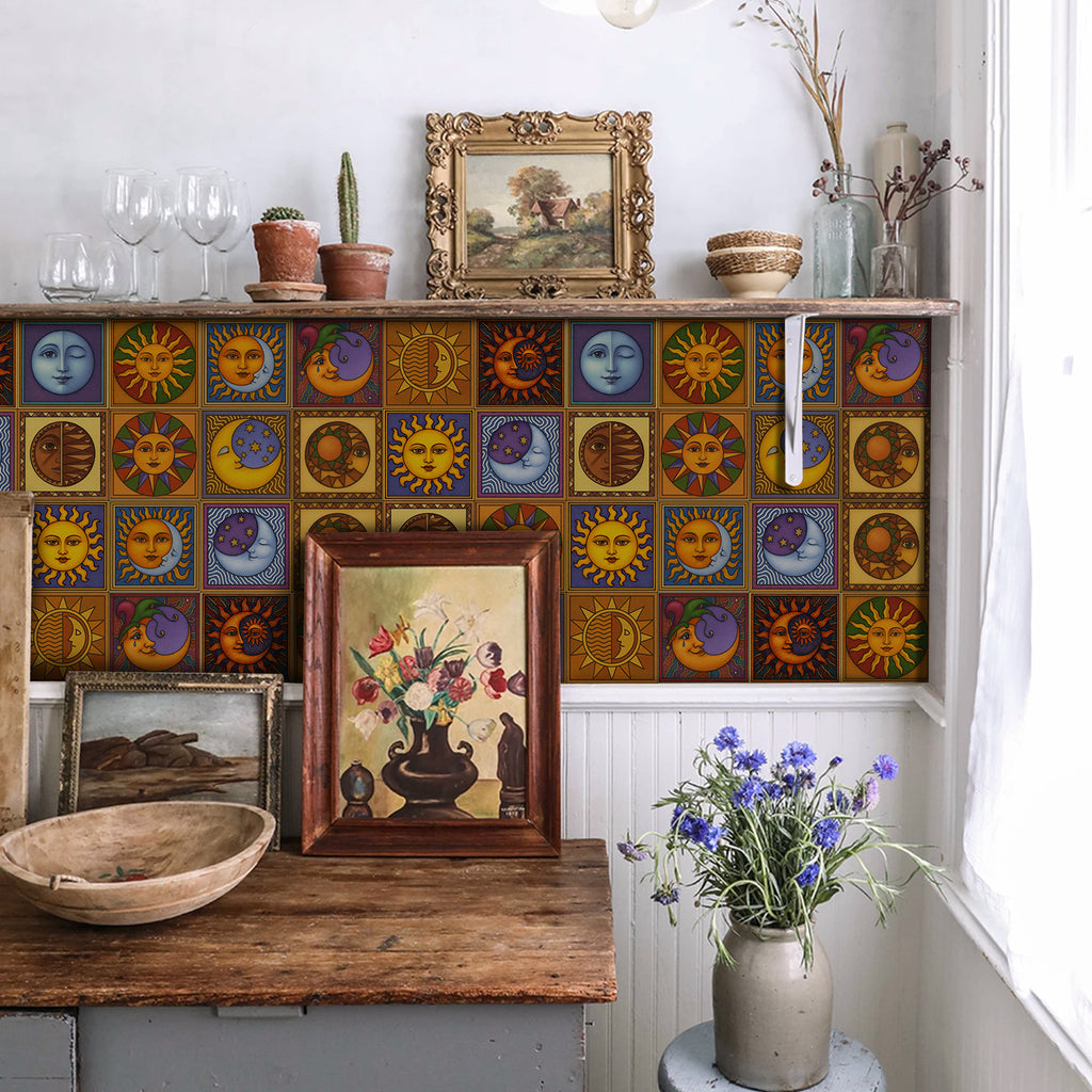 Vintage Patterned 3D Foam Tiles - Desert Sol - Soft Embossed Wall Panels