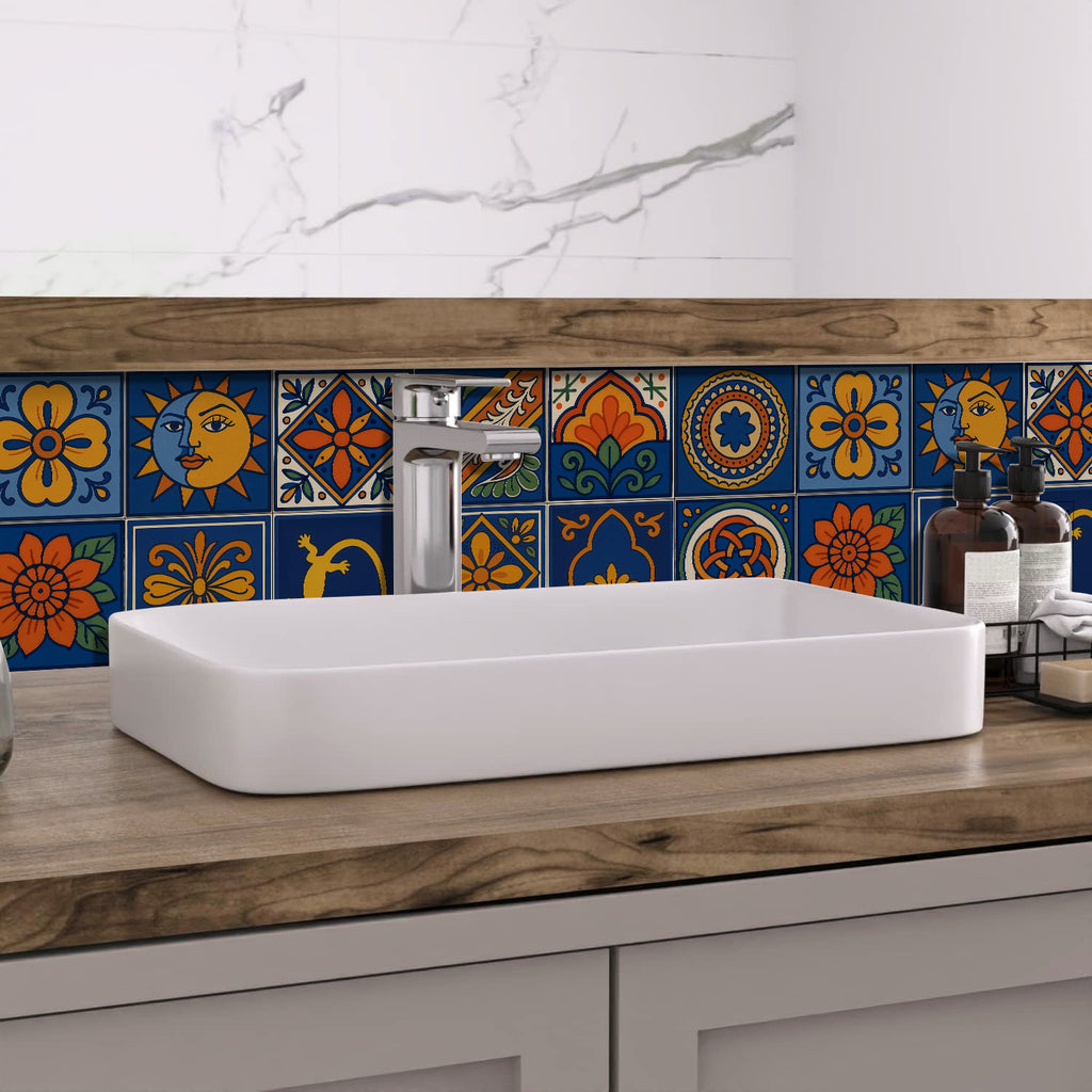 Vintage Patterned 3D Foam Tiles - Midnight Compass - Soft Embossed Wall Panels
