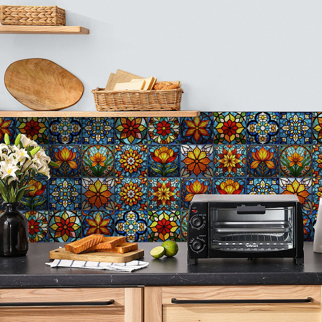 Vintage Patterned 3D Foam Tiles - Cathedral Bloom - Soft Embossed Wall Panels