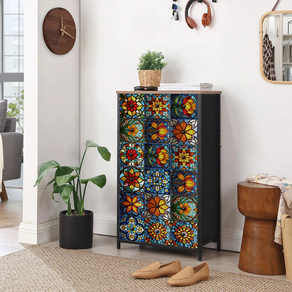 Vintage Patterned 3D Foam Tiles - Cathedral Bloom - Soft Embossed Wall Panels