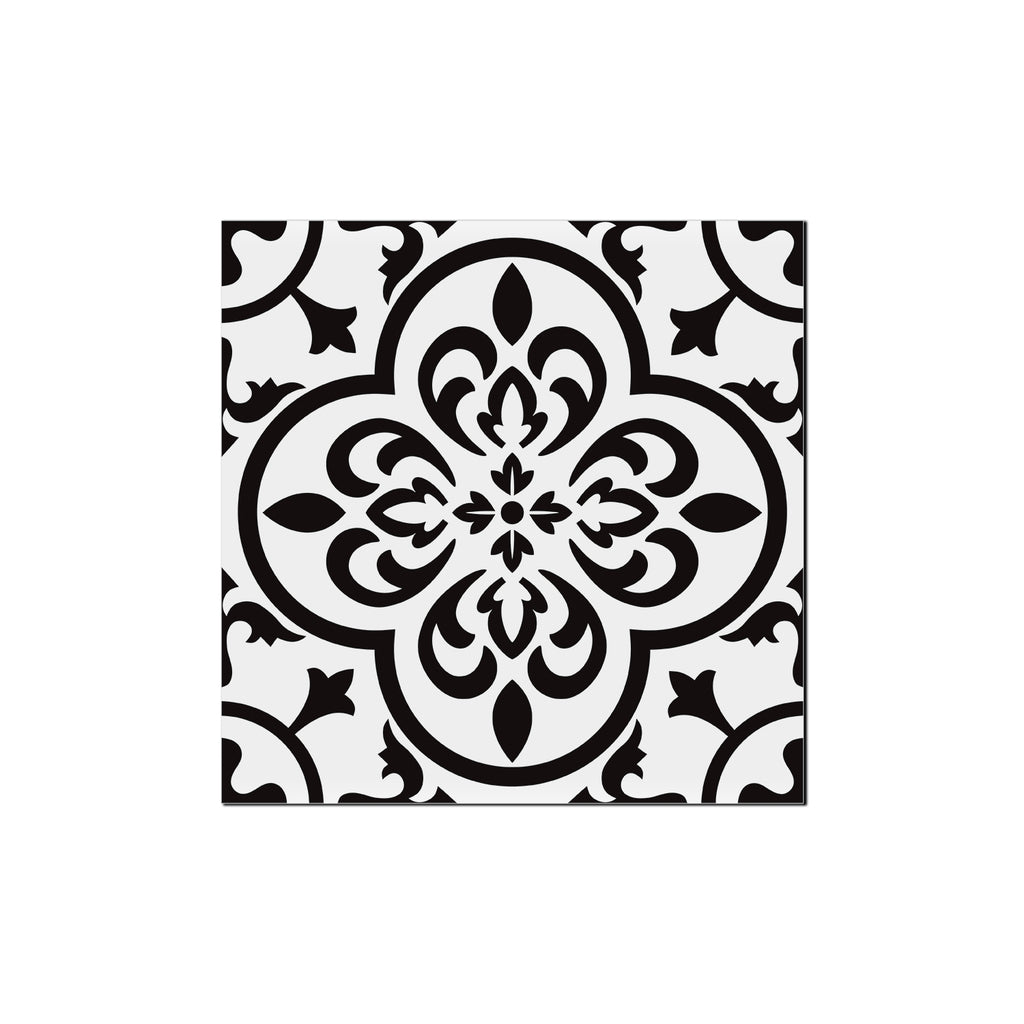 Vinyl Floor Tiles - Victorian Midnight - Non-Slip Peel and Stick Flooring